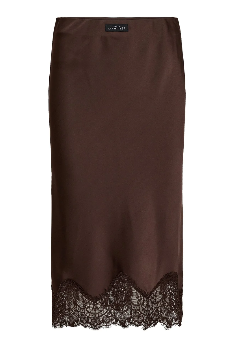 Haute L'Amitié - Naomi Lingerie Pencil Skirt HL10561 - Mocca