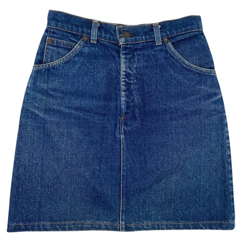 Vintage 70s Orange Tab Levi’s Denim Mini Skirt 8 10 S