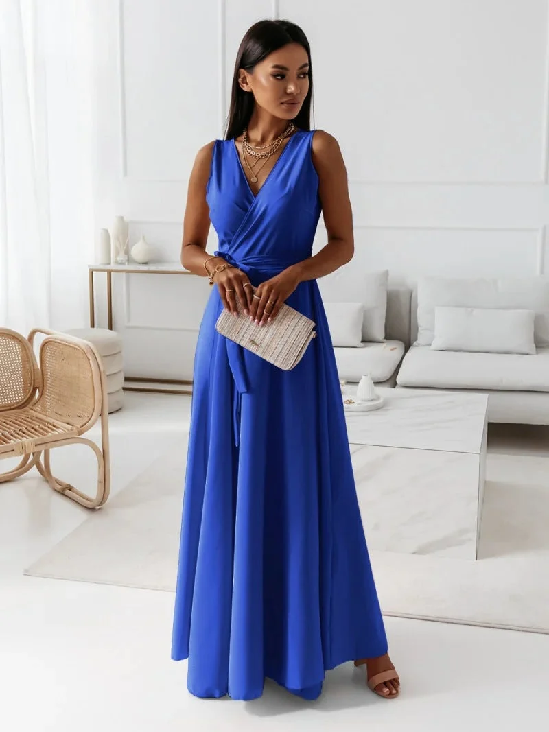 Hailey | Kvinnor Bröllopsgäst Elegant Wrap Maxi Klänning