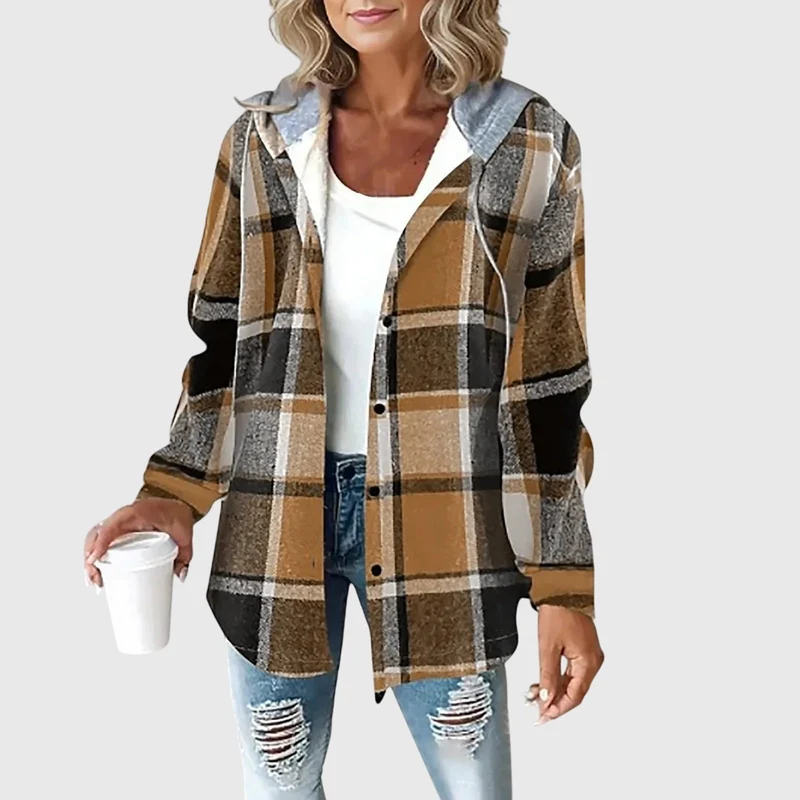 Martina | Dam Mesh Knapp Placket Jacka