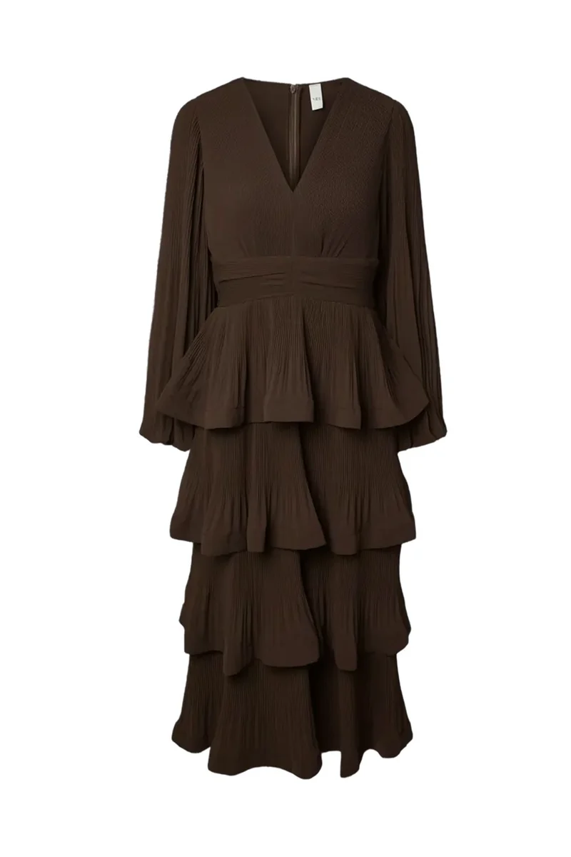 Yas - Yasplira Ls Long Dress - 5167080 Coffee Bean