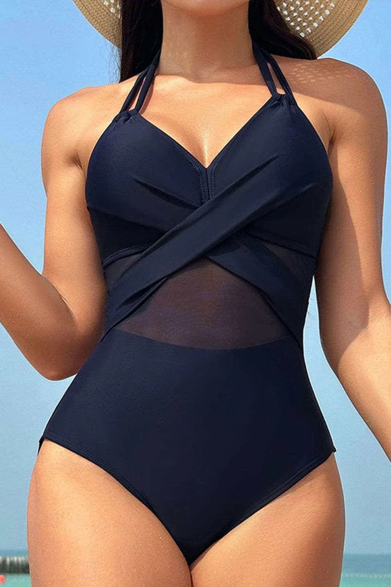 Crosscross Halter Neck One-Piece Badkläder