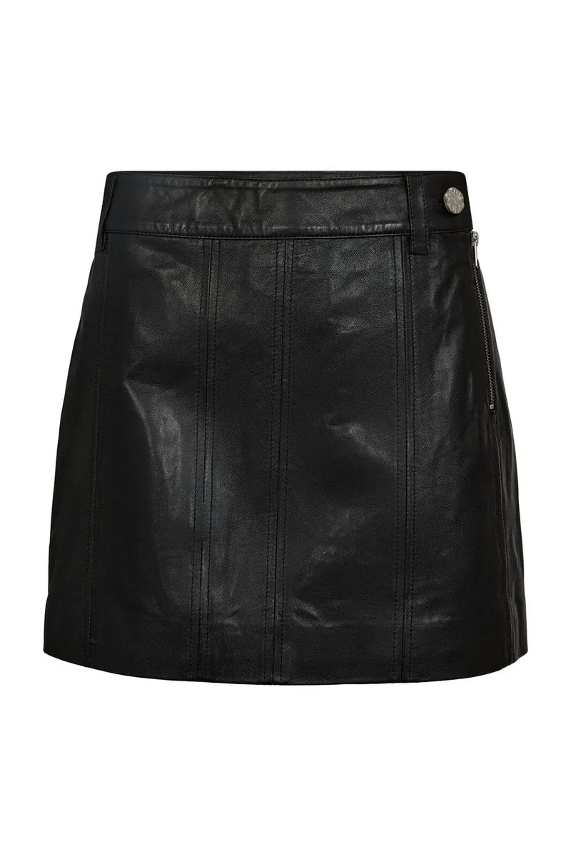 Haute L'Amitié - Loreen Leather Skirt HL10443 - Black