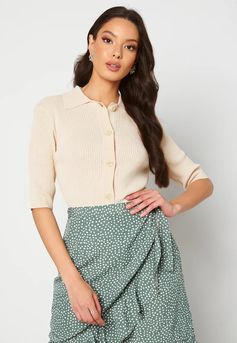 Ally SS Knit Poloneck