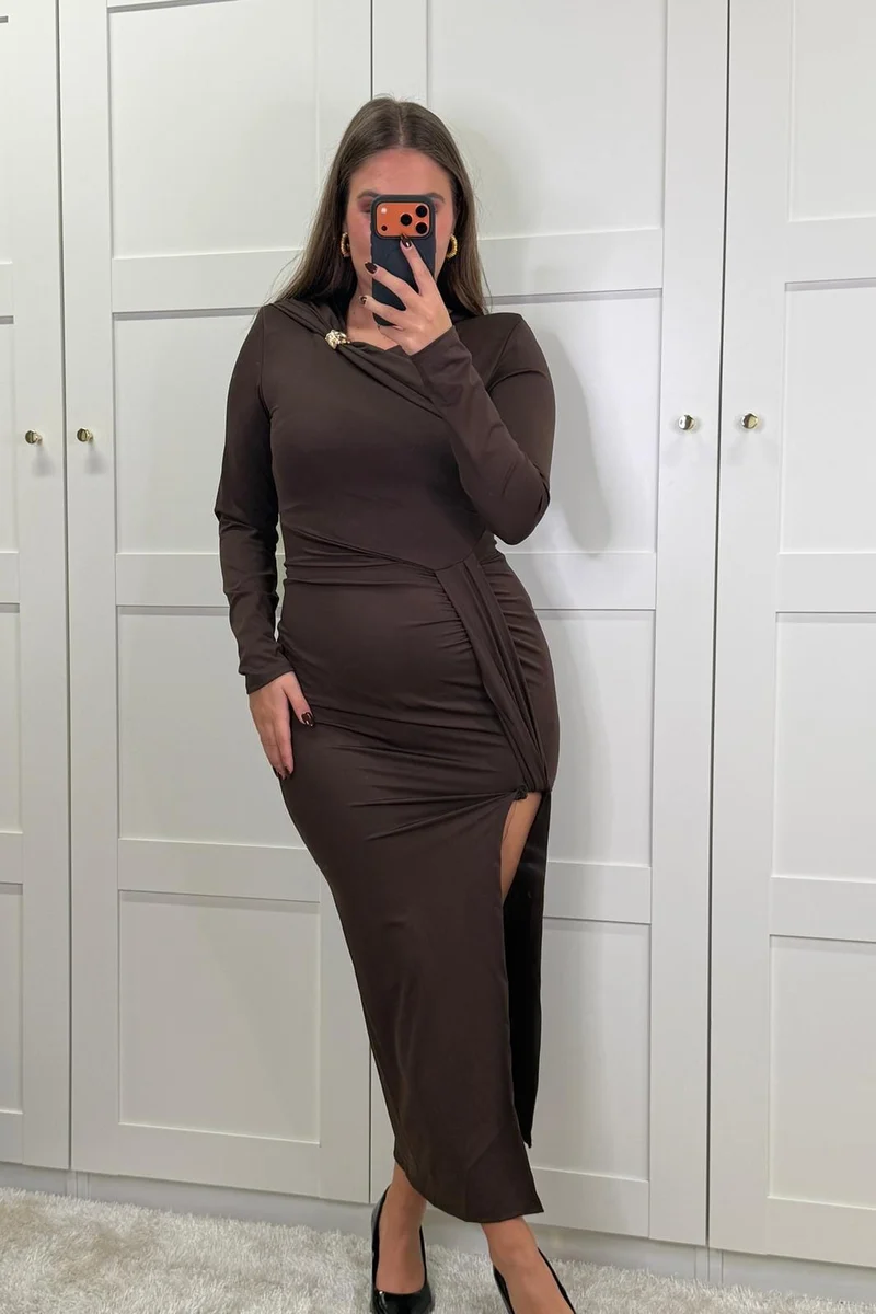 A-bee - Raisa dress - Brown