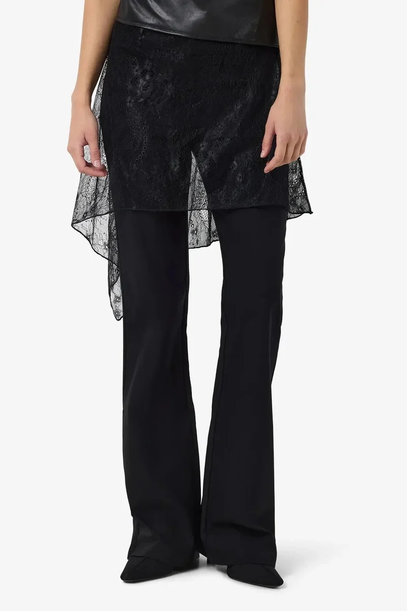 Noisy May - Nmida Elasticated Lace Skirt - 5097953 Black