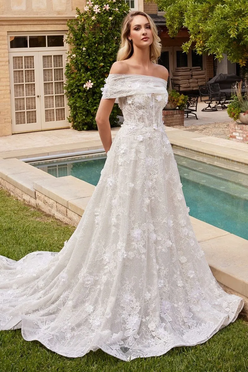 Axelbandslös Sweetheart Neckline A-line brudklänning från Ladivine CD860W