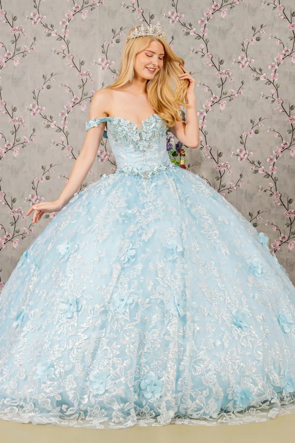 Butterfly Sequin Sweetheart Neckline Quinceanera Klänning från Elizabeth K - GL3183