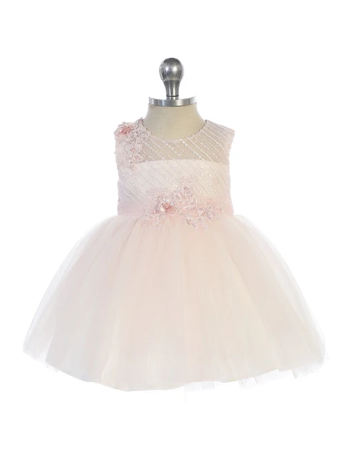 Babyklänning med broderi-illusionsringning från TIPTOP KIDS - AS5753S