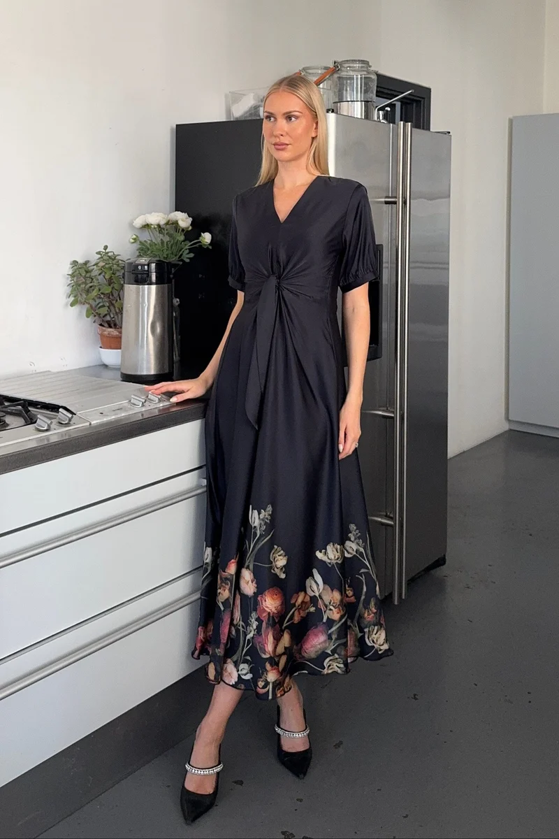 Karmamia - Faye Dress 2307 - Black Blossom