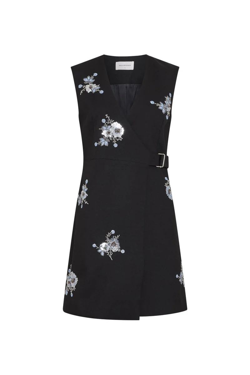 MSCH Copenhagen - Mschadine Sl Dress Emb 20227 - Black