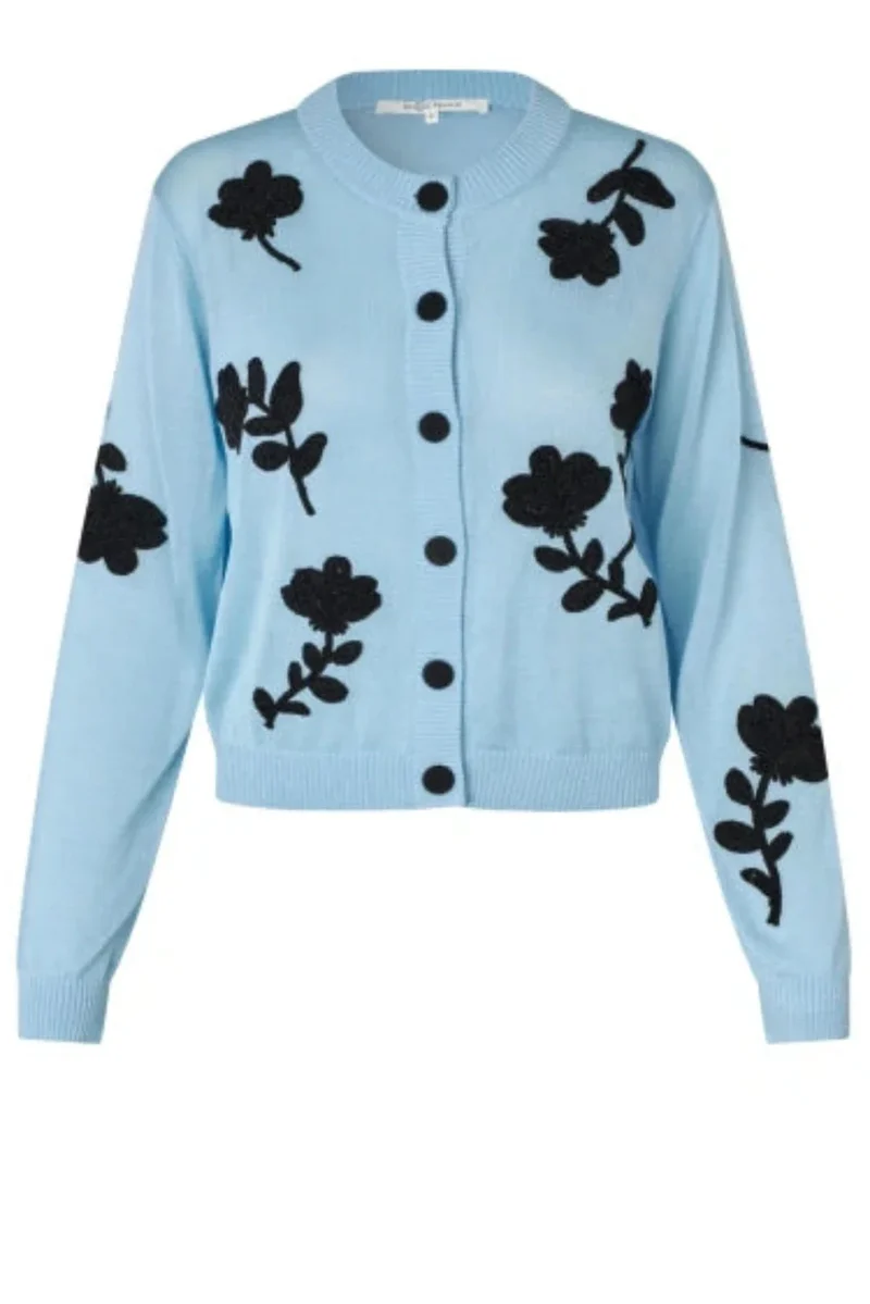 Second Female - Yota Knit Cardigan 61198 - 5129 Clear Sky
