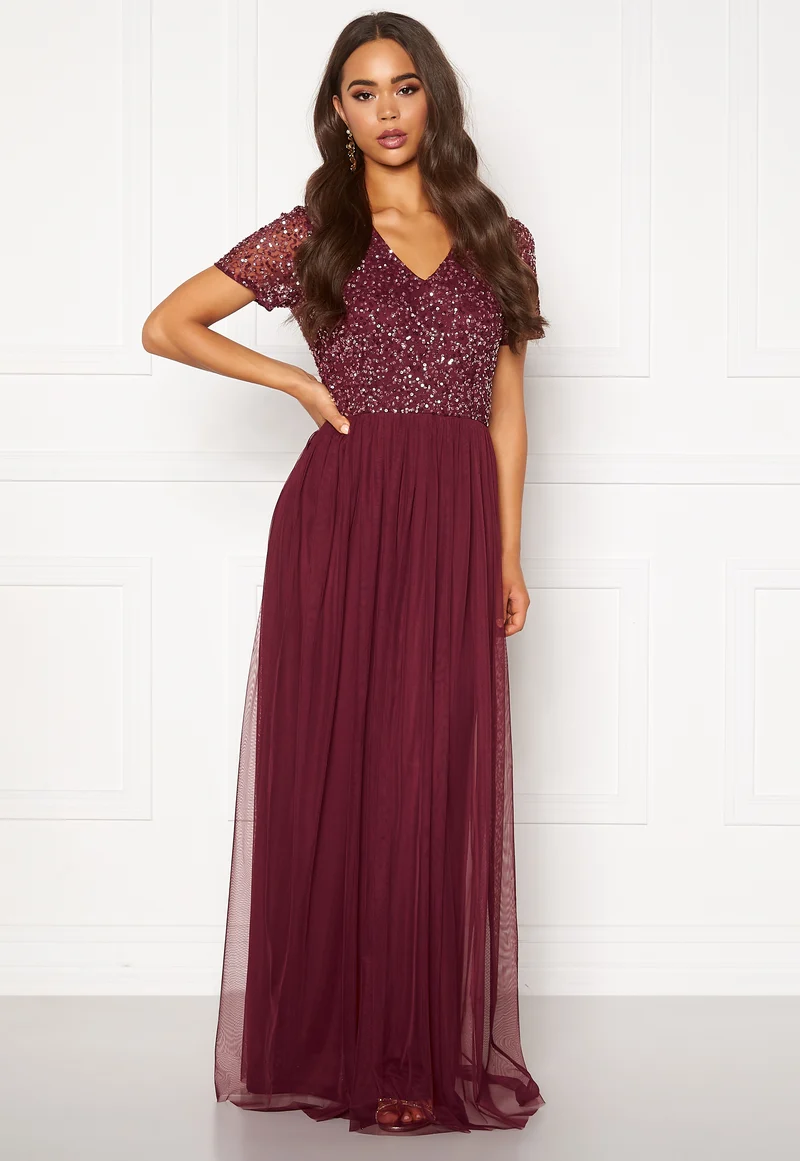 Short Sleeve Sequin Dress