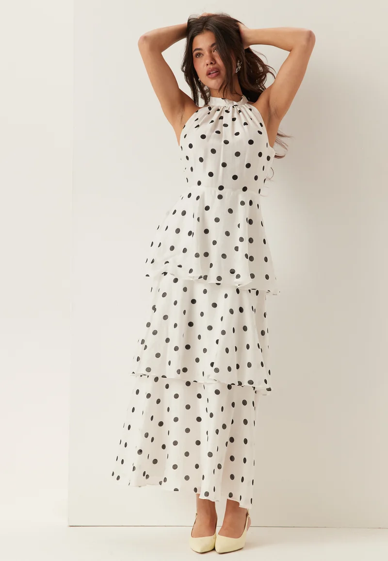 Monroe Tier Halter Midi Dress