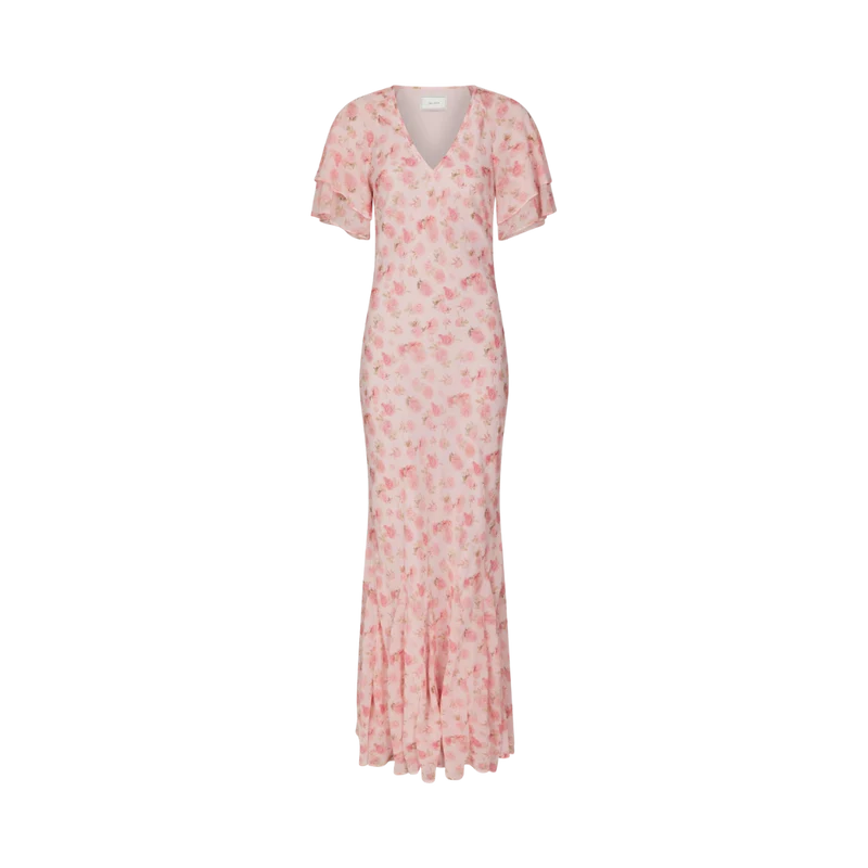 Celesse Flower Fade Dress - Light Pink