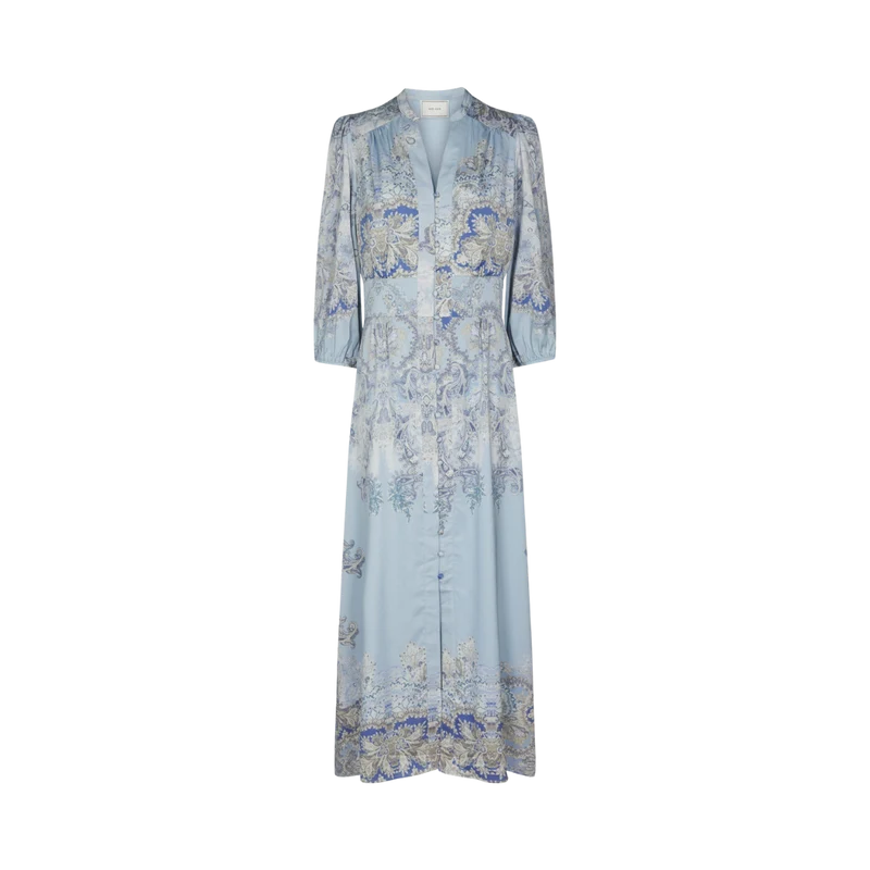 Stellar Artist Paisley Dress - Light Blue