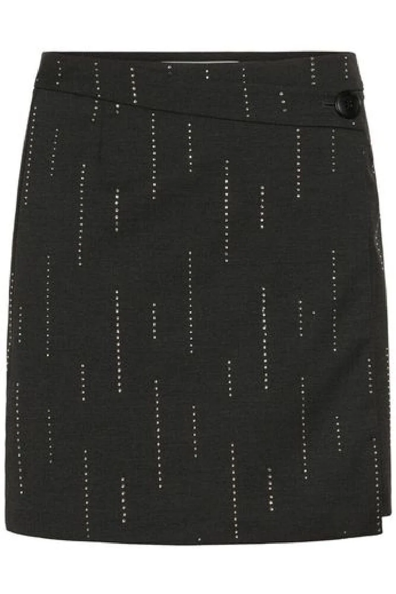 Gestuz - Gzadira Wrap Skirt 10910710 - 100494 - Dark Grey Melange