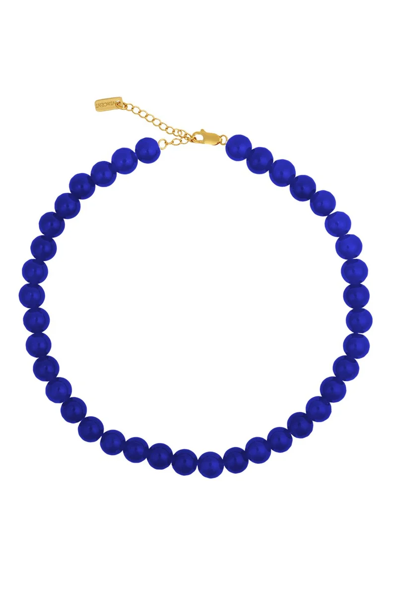 House Of Vincent - Candy Coral Midnight M Necklace VJ233-UNG-DB-M - Dark Blue - Gilded