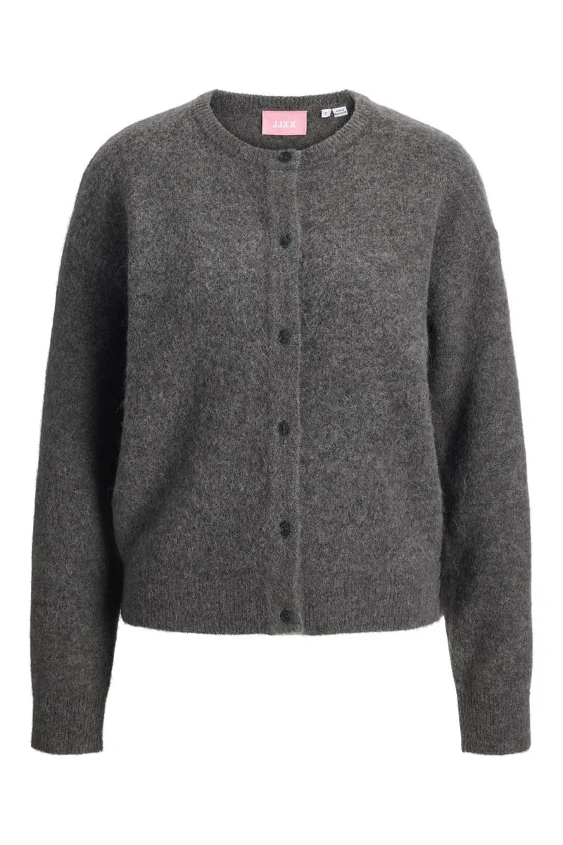 Jjxx - Jxmatilda Wool Blend Cardigan Knit - 4898052 Dark Grey Melange