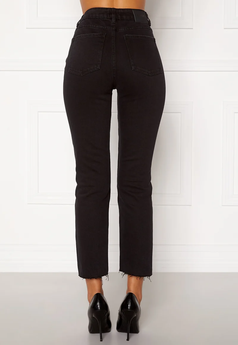 Emily HW Raw Ank Jeans