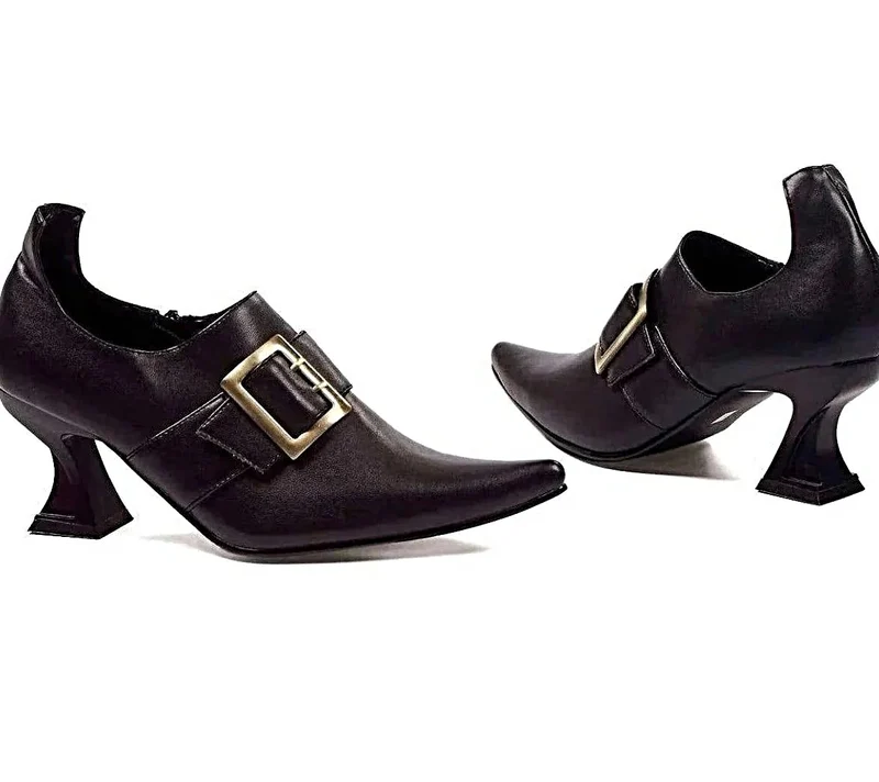 Ellie Shoes häxskor för dam – svart PU, 3 cm klack, storlekar 6–10