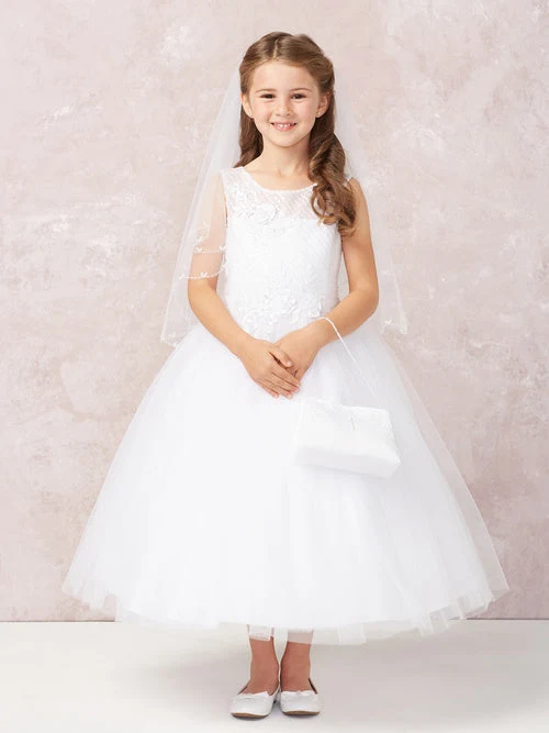 Tjejklänning (Plus Size) med broderi spetsapplikation från TIPTOP KIDS - AS5753X