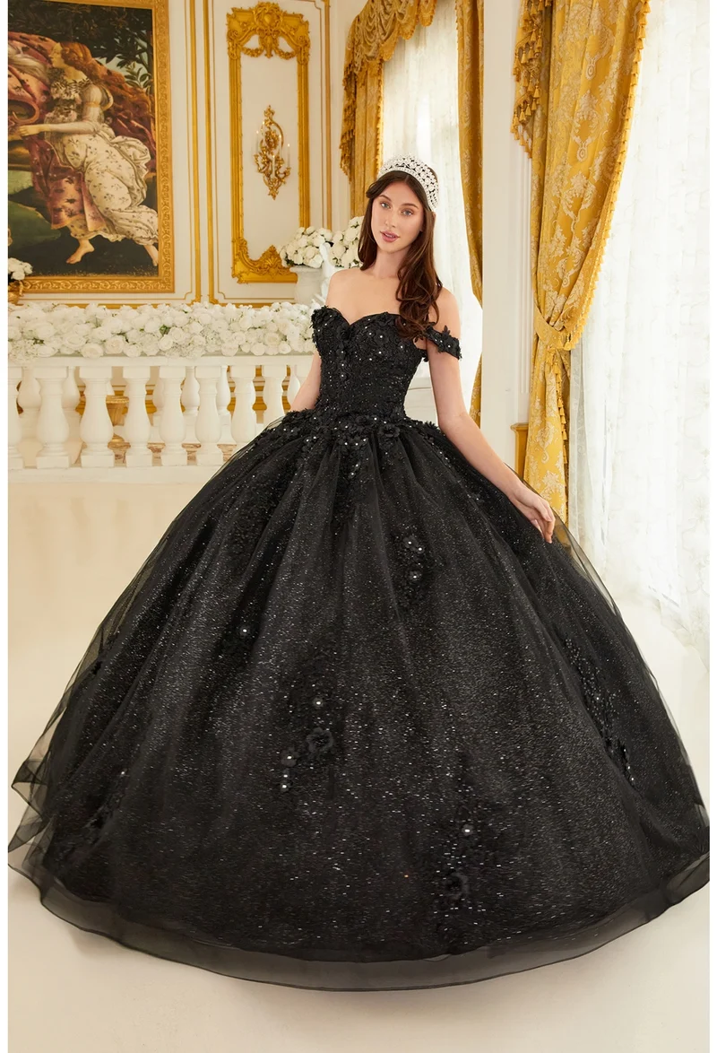 Off The Shoulder blommig Quinceanera balklänning från Ladivine 15702