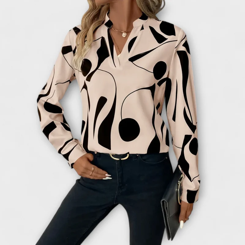 Lara Elegant Blus Med Design