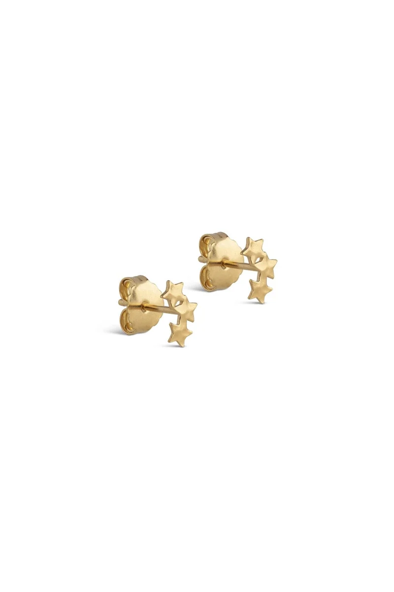 Enamel Copenhagen - Studs, Organic Star E502gb - Gold Plated