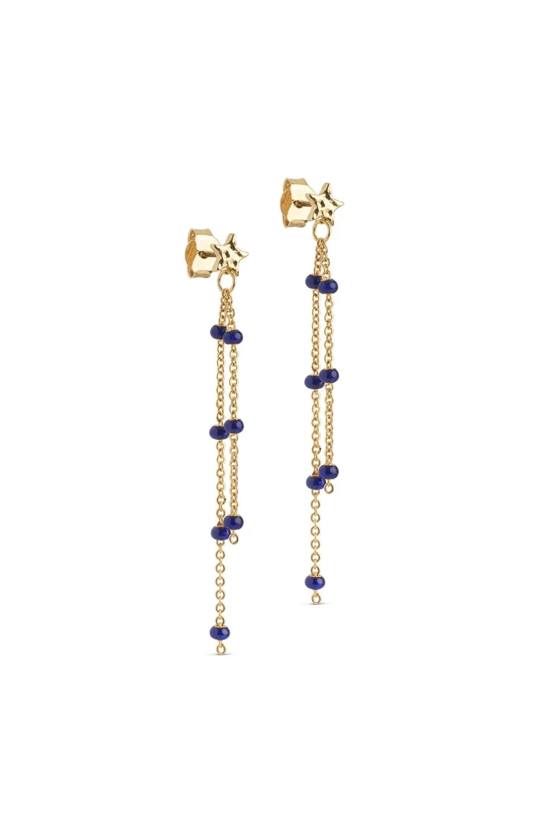 Enamel Copenhagen - Earrings, Lola Star E501gb - Navy Blue