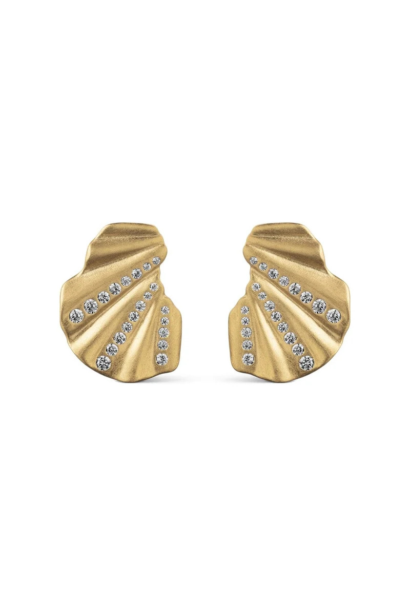 Enamel Copenhagen - Earrings, Wave Cz E499gb - Clear Cz