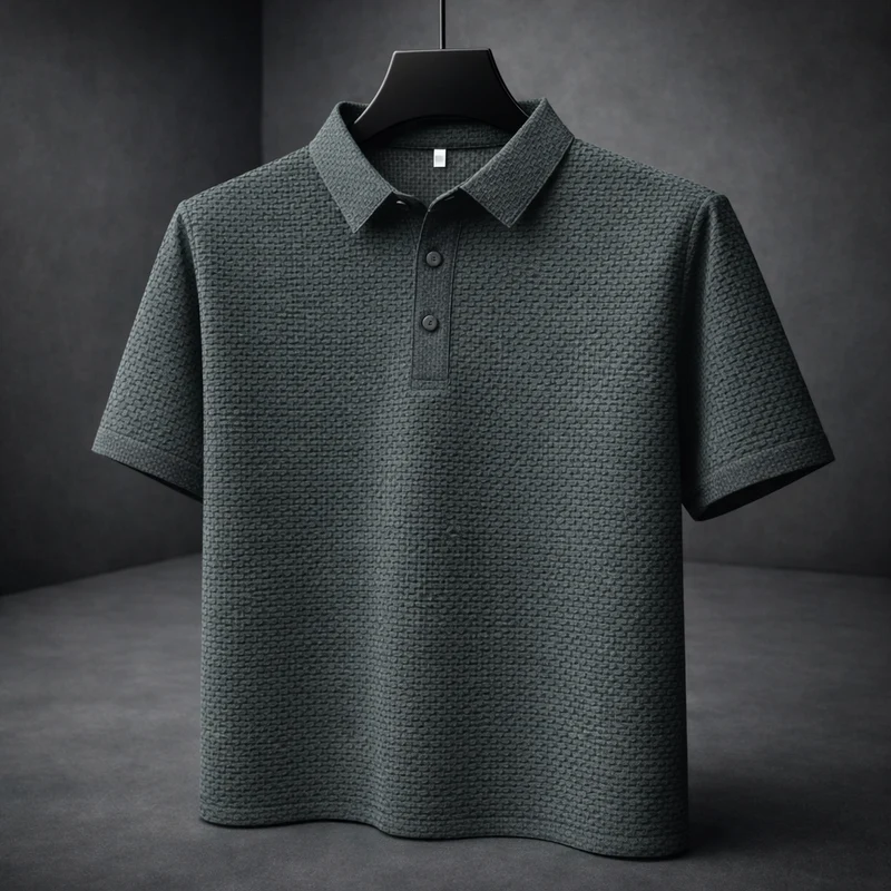 Ethan | Elegant Slimmad Pikétröja Dam med Korgvävd Struktur