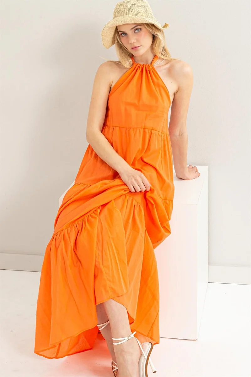HYFVE Halter Neck Cover Up Maxiklänning