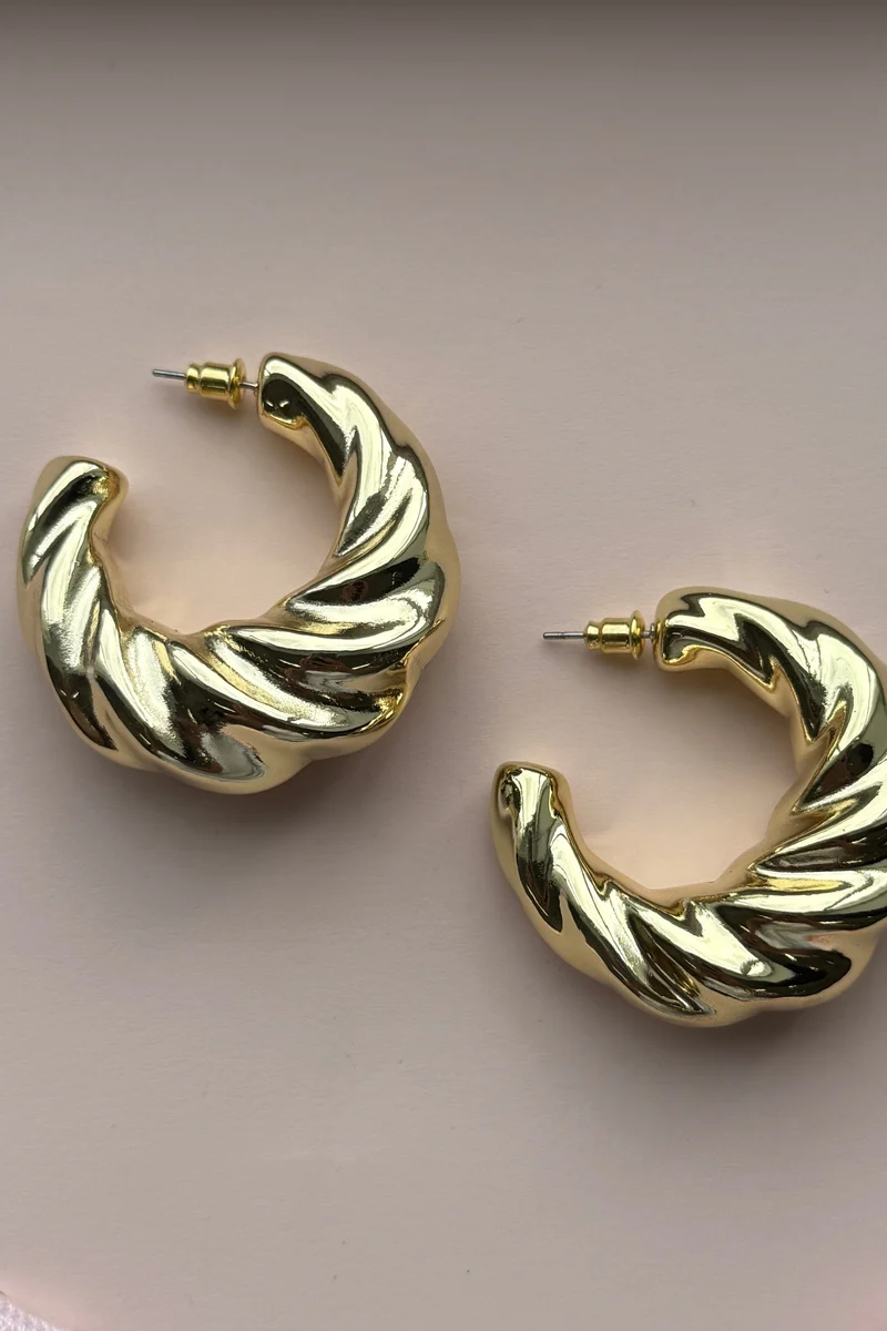 Mellow Moon - Rose Earring - Forgyldt