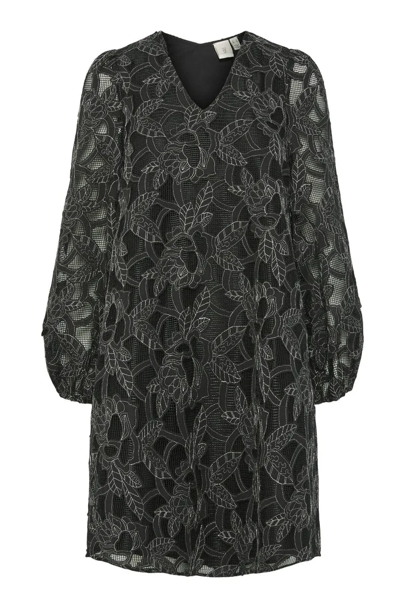 YAS - Yassigga Ls Dress - 4624104 Black Silver Stitch