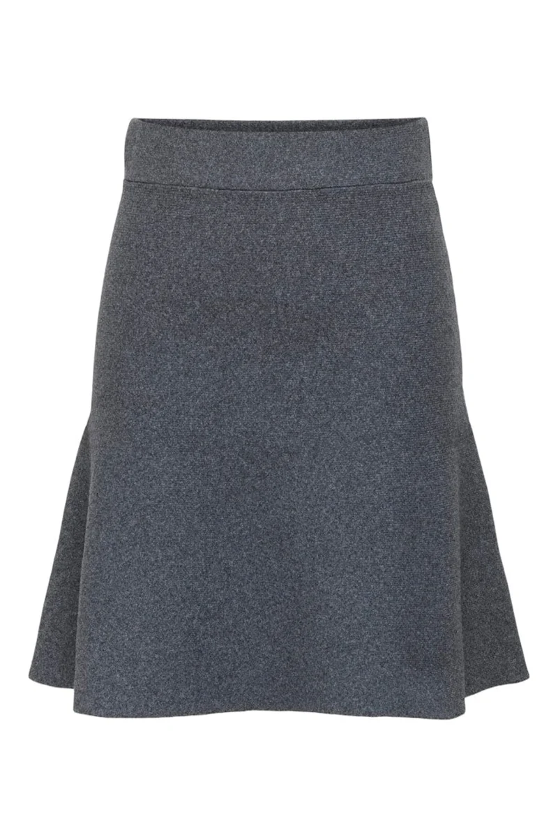 Only - Onlama Life Skater Skirt Cc Knt - 4774969 Medium Grey Melange
