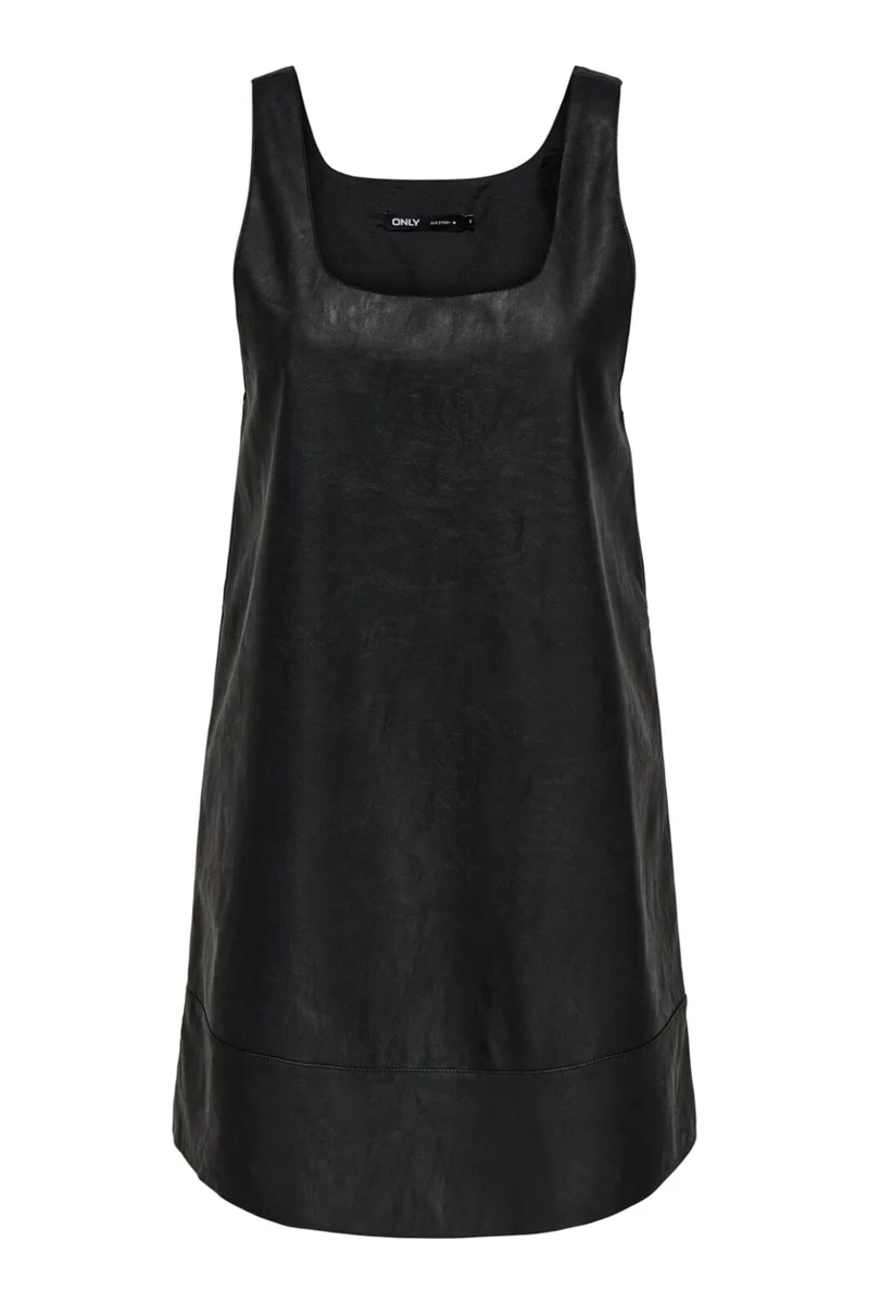Only - Onljosie Faux Leather Dress Cc - 4775725 Black