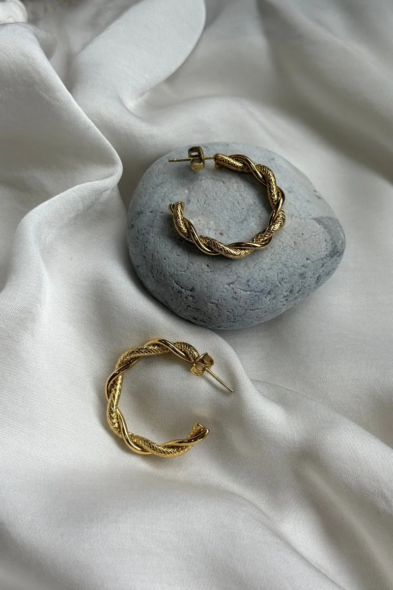 Mellow Moon - Claudia Hoop Øreringe BME03730500 - Forgyldt