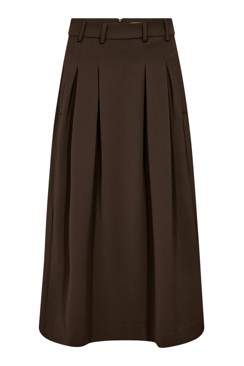 Co´Couture - Anyacc Pleat Skirt 34178 - 83 Mocca