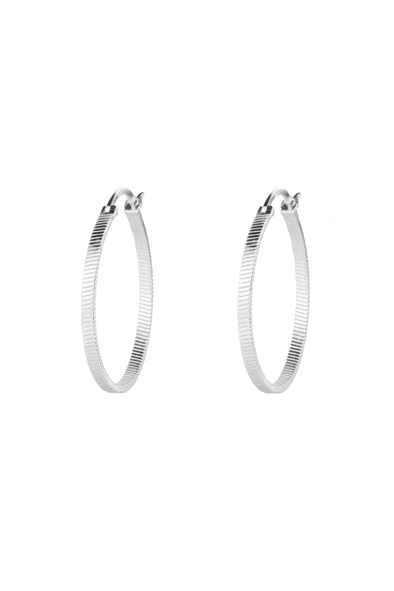 House Of Vincent - Fortune Teller Creol Earrings L VJ078-UES-L - Silver