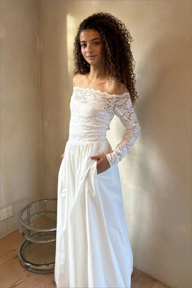 Neo Noir - Ober Long Balloon Skirt 163694 - 120 - White
