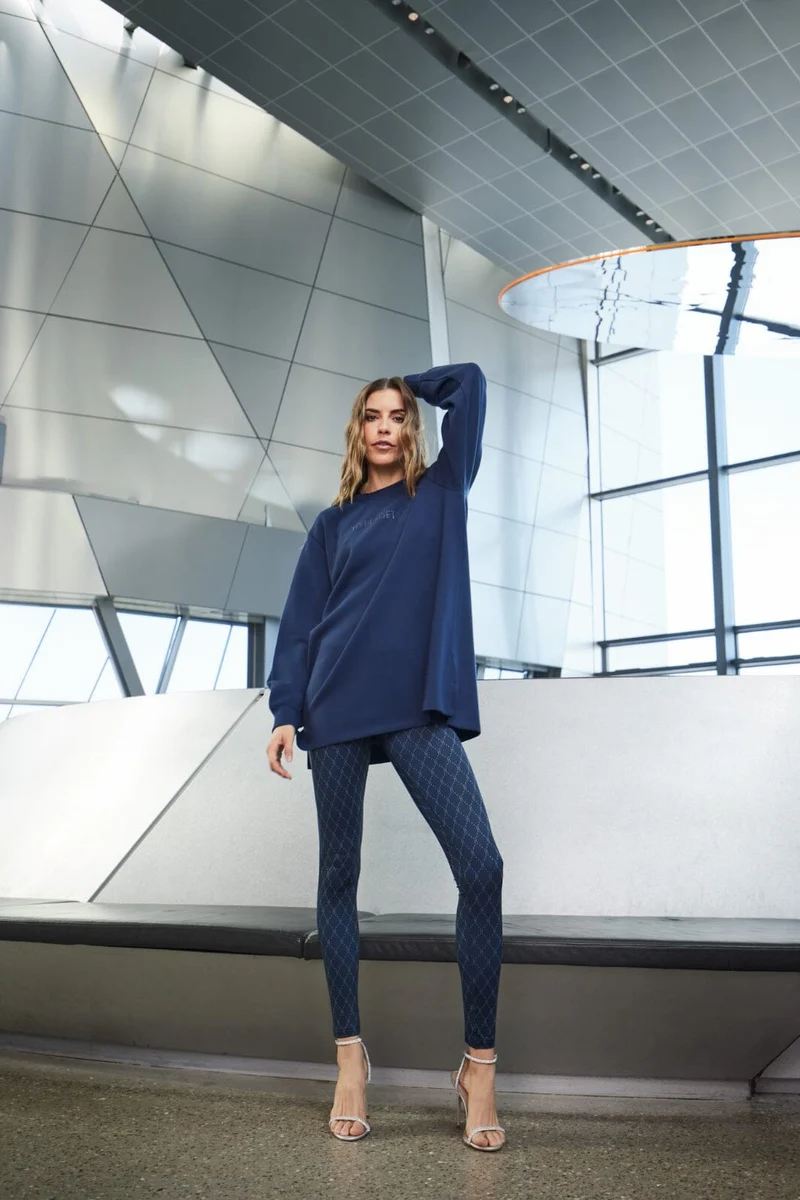 Hype The Detail - Printed Legging - 42 Navy