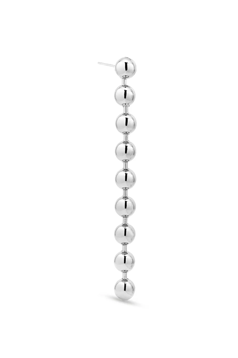 Jane Kønig - Big Atomic Chain Stud - Forsølvet