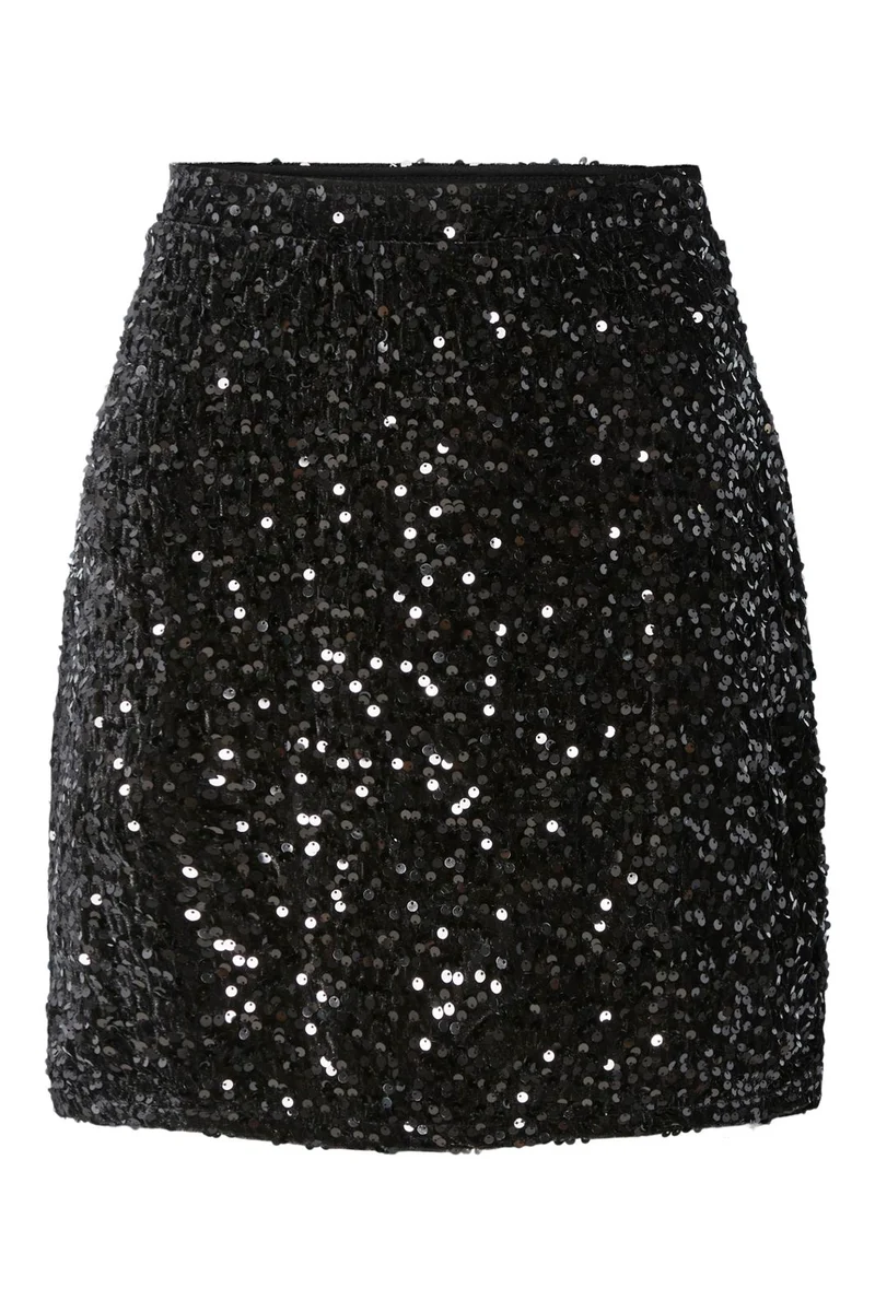 Pieces - Pckammy New Short Skirt - 5168951 Black Black Sequins