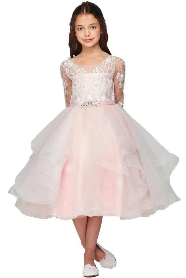 Satin Soft Tulle Flower Girl Dress från Cinderella Couture USA AS5075