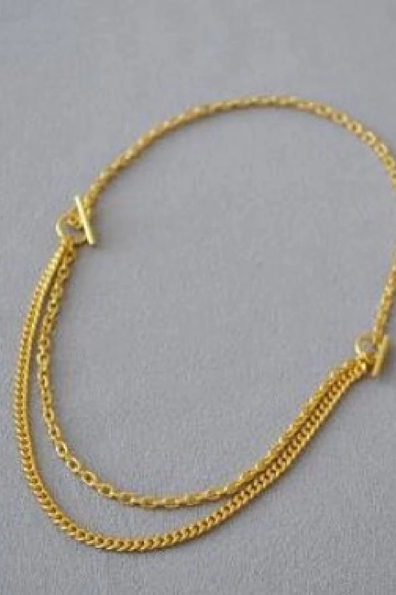 Mellow Moon - Double Necklace 2 - Forgyldt