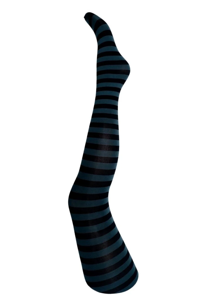 Black Colour - Bcriga Striped Tight - GS Green Stripe