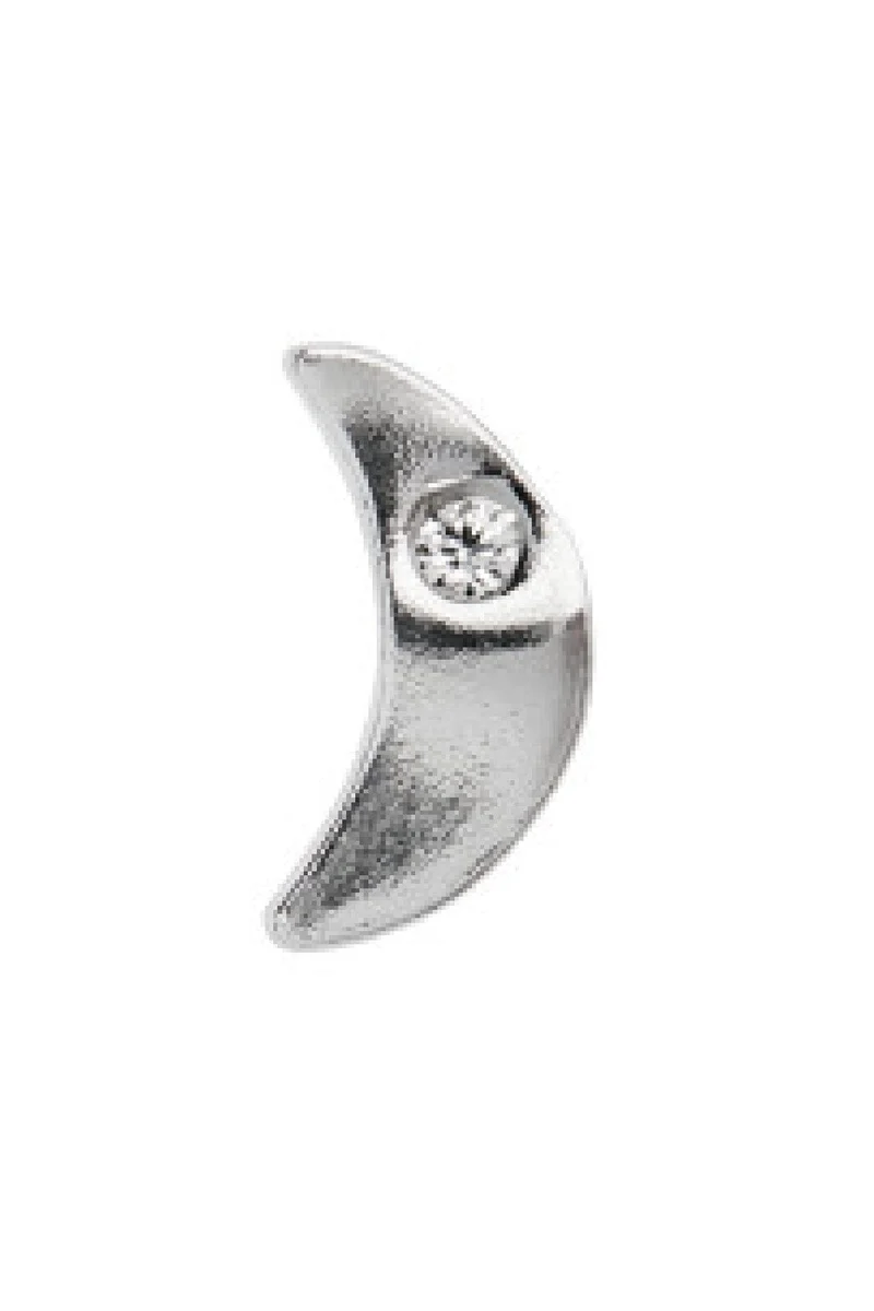 Stine A - Tout Petit Bella Moon Earring Silver - 1280-00-S