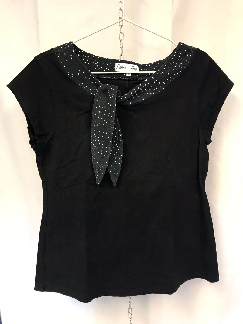 Secondhand: Sanna - Svart med Dotty salt and pepper - L