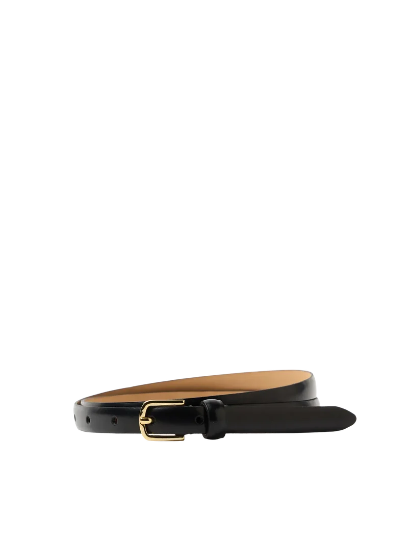 Läderbälte Iona slim, black